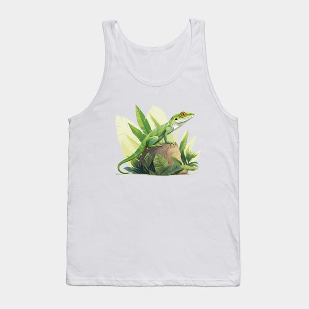 Green Anole Tank Top by zooleisurelife